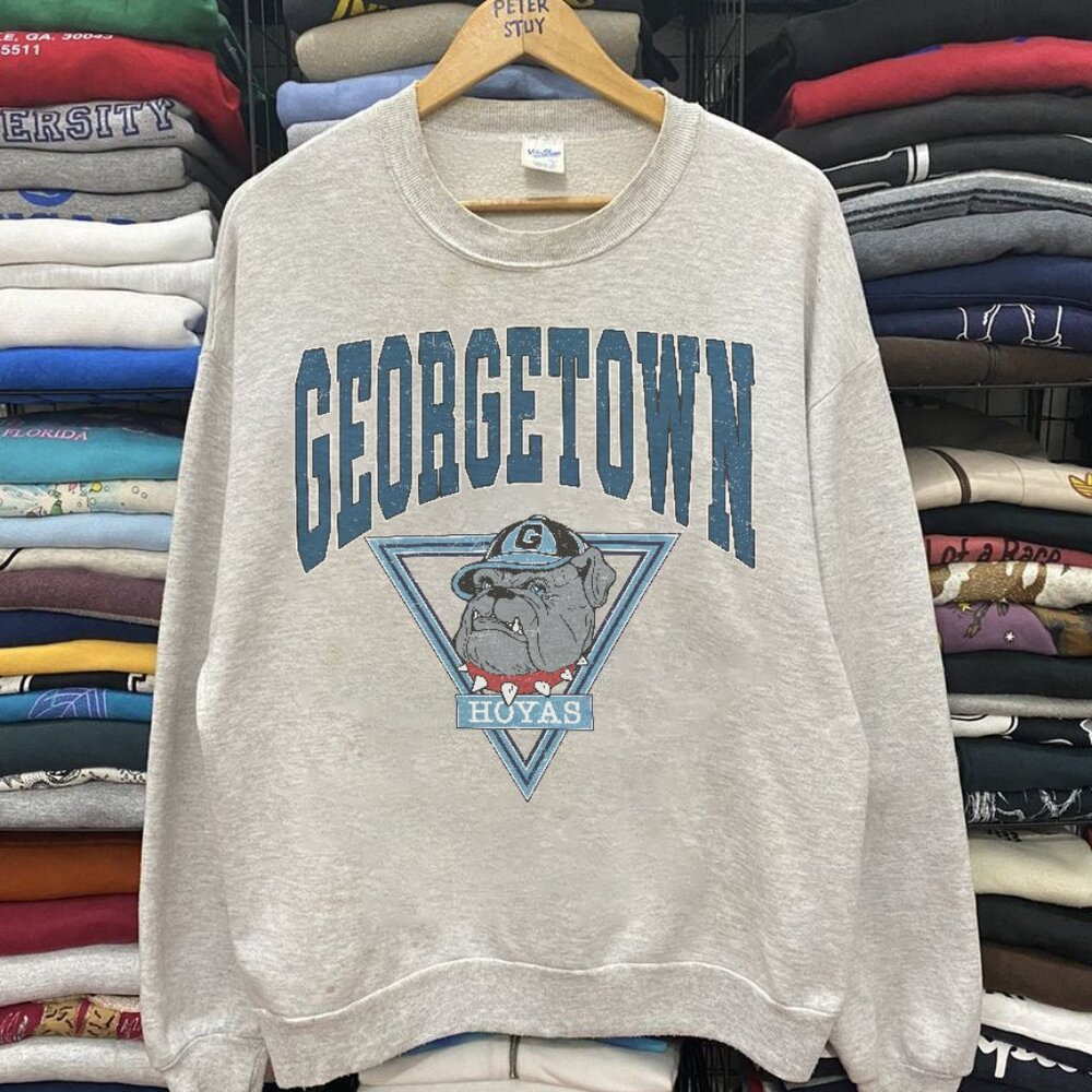 Vintage Georgetown Hoyas Basketball Sweatshirt, Georgetown University Shirt Tee